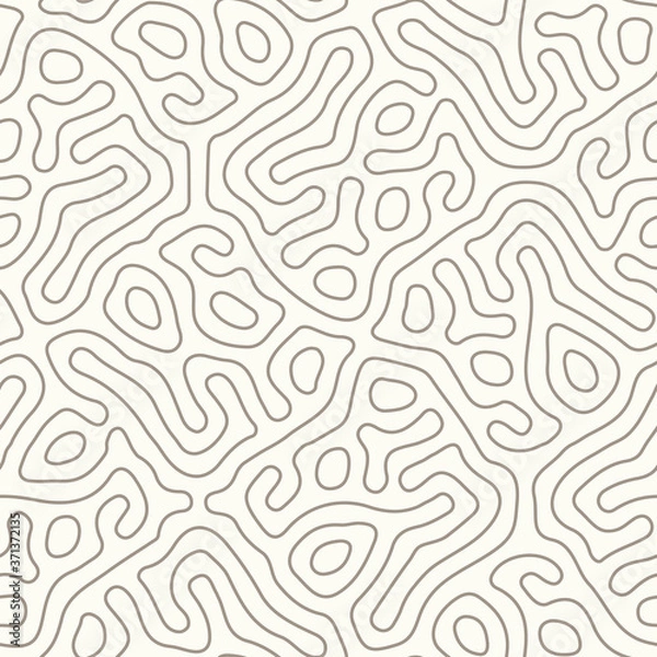 Obraz Abstract organic background, natural maze labyrinth, reaction diffusion pattern, organic shapes seamless vector pattern
