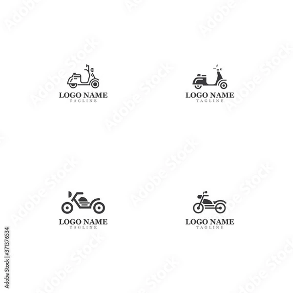 Fototapeta Motorcycle Icon Vector Design Template