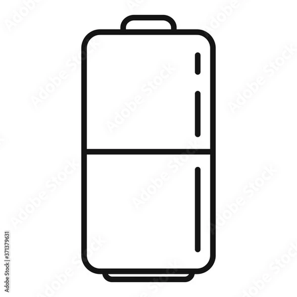Fototapeta Survival battery icon. Outline survival battery vector icon for web design isolated on white background