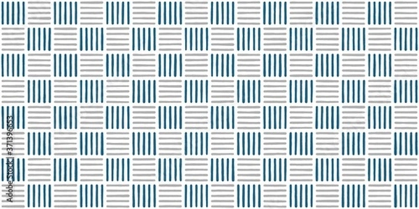 Obraz 手書き風の線で書かれた日本の伝統的な格子模様