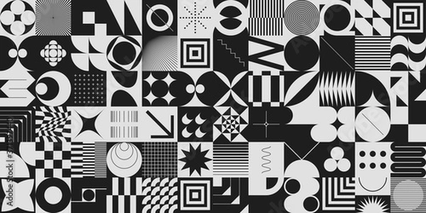 Fototapeta Monochrome Abstract Vector Pattern Design