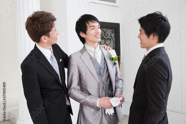 Fototapeta 新郎と友人