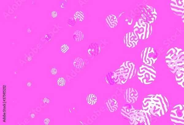 Fototapeta Light Purple, Pink vector texture with disks.