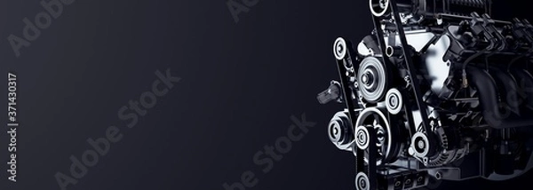 Obraz Car engine, studio image.