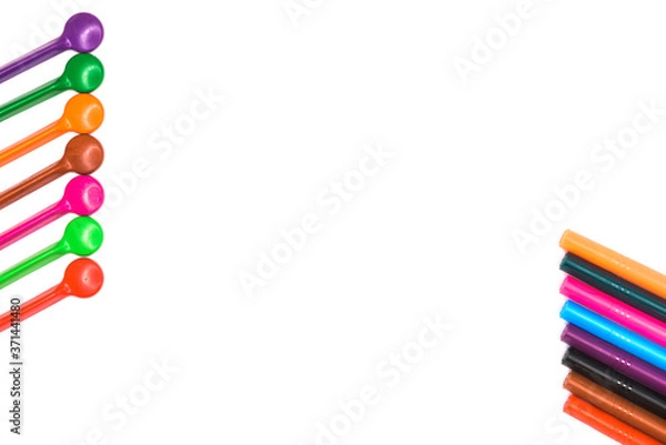 Obraz chokes and crayons frame style