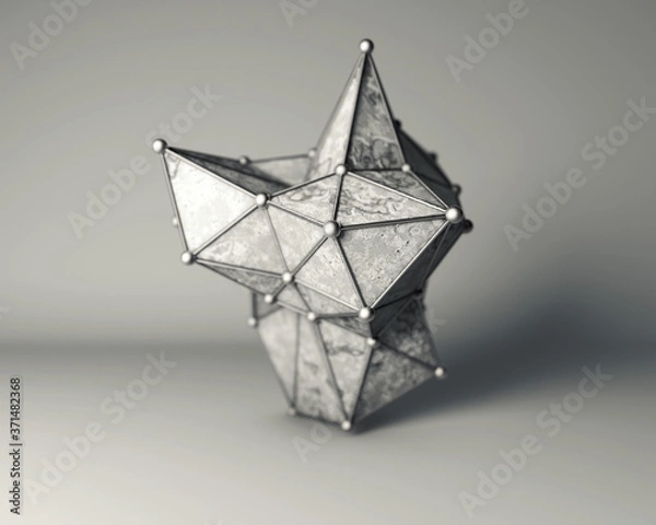 Obraz 3d render of an atomic cube