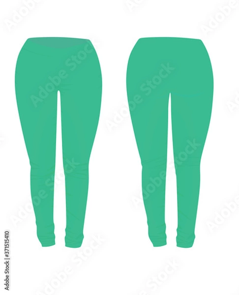 Obraz Green tight pants. vector illustration
