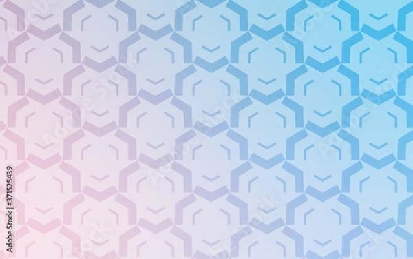 Fototapeta Light Pink, Blue vector template with bent lines. An elegant bright illustration with gradient. A new texture for your  ad, booklets, leaflets.