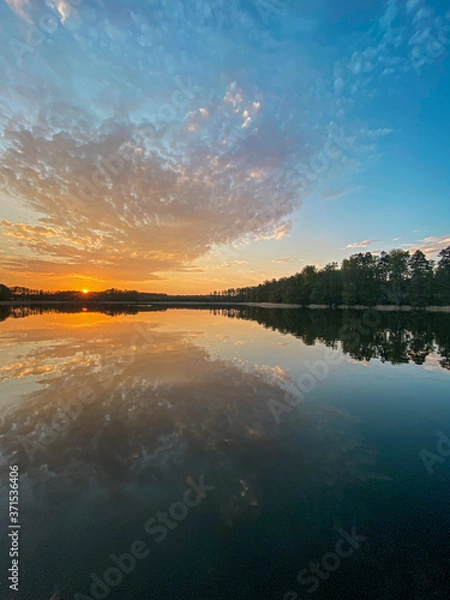 Obraz sunset over the lake