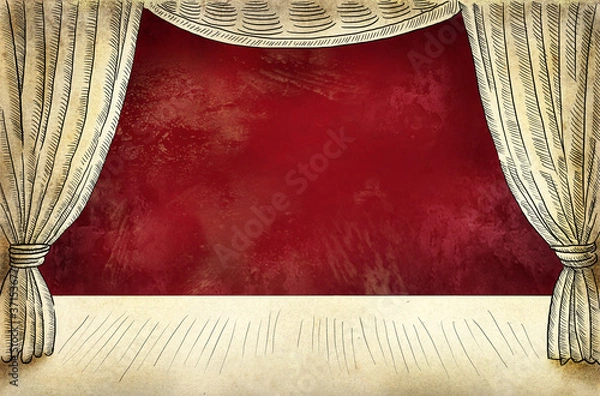 Obraz Theatre curtain background