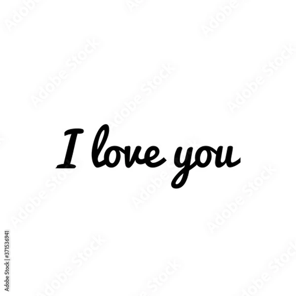 Fototapeta ''I love you'' illustration