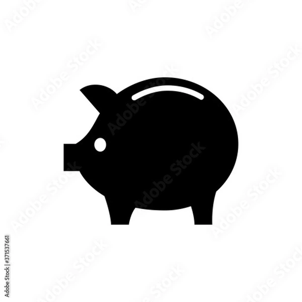 Fototapeta piggy bank icon vector