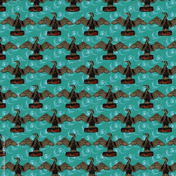 Obraz Cormorant. 12" x 12"