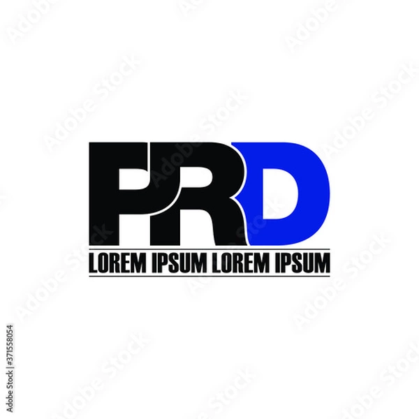 Fototapeta PRD letter monogram logo design