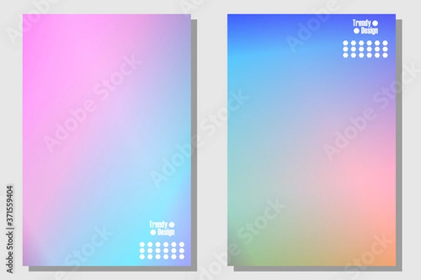 Fototapeta Abstract Creative concept vector multicolored blurred background set. For Web and Mobile Applications, art illustration template design, business infographic and social media, modern decoration.