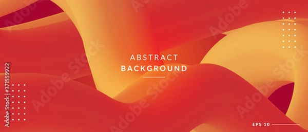 Fototapeta abstract orange fluid shape background