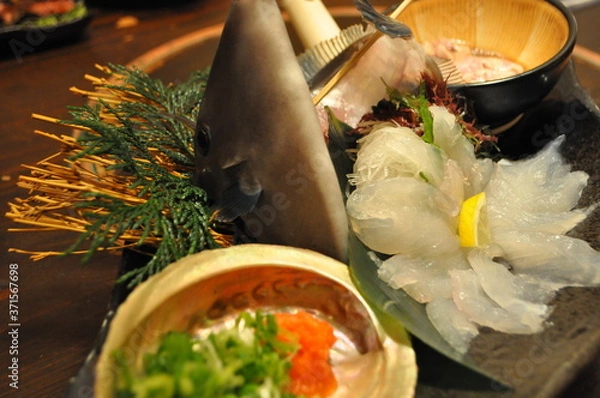 Fototapeta カワハギ姿造り