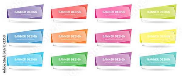 Obraz Set background banner design
