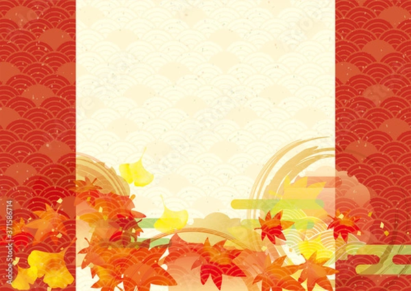 Fototapeta 秋の紅葉の背景素材