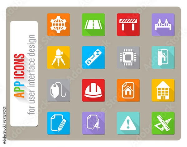 Obraz engineering icon set