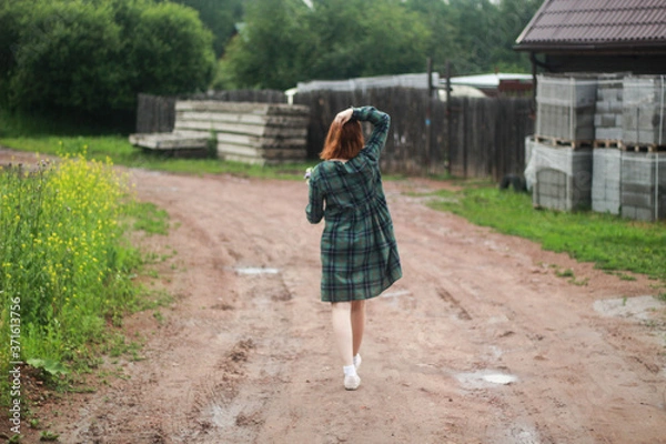 Fototapeta закат, цветы