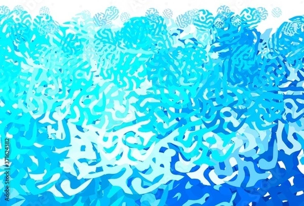 Fototapeta Light BLUE vector texture with abstract forms.