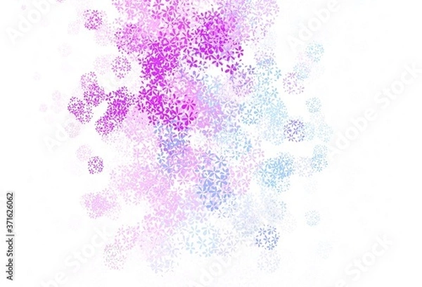 Obraz Light Pink, Blue vector natural backdrop with leaves.