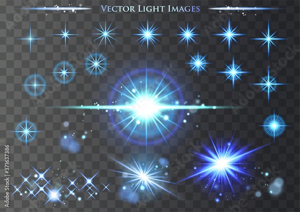 Fototapeta 透過する光素材のセット。