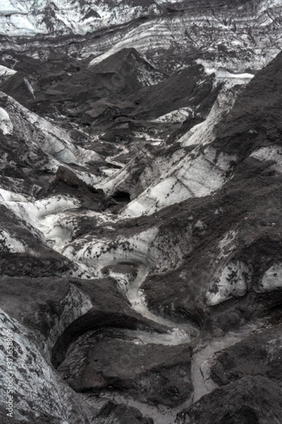 Obraz black and white waterfall