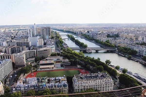 Fototapeta view of paris from the eiffel tower