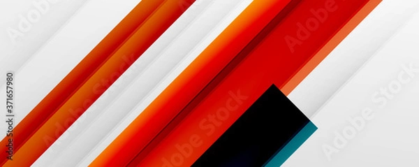 Fototapeta Geometric abstract backgrounds with shadow lines, modern forms, rectangles, squares and fluid gradients. Bright colorful stripes cool backdrops