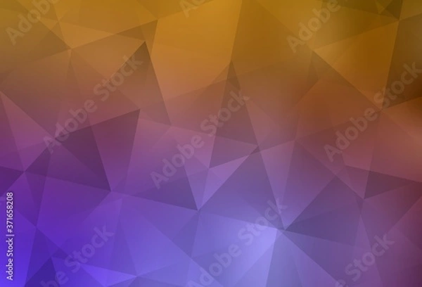Obraz Light Pink, Yellow vector gradient triangles template.