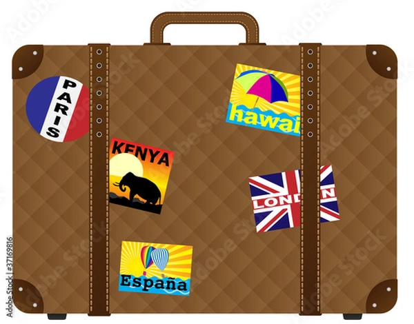 Obraz Suitcase With Stickers