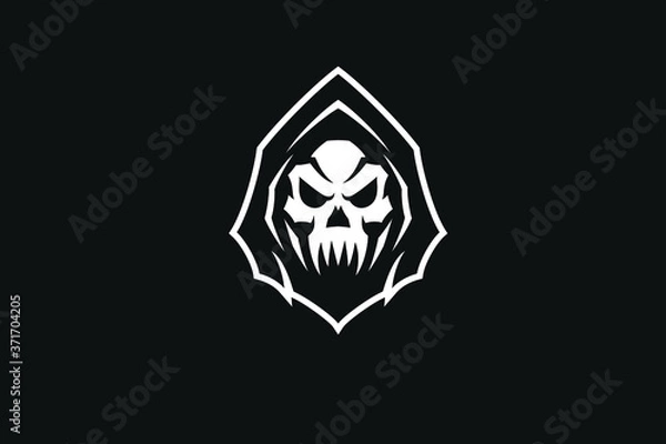 Obraz Simple Grim Reaper Skull Edgy Geometric Design
