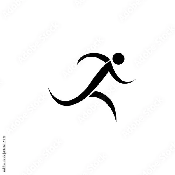 Obraz Human running vector logo