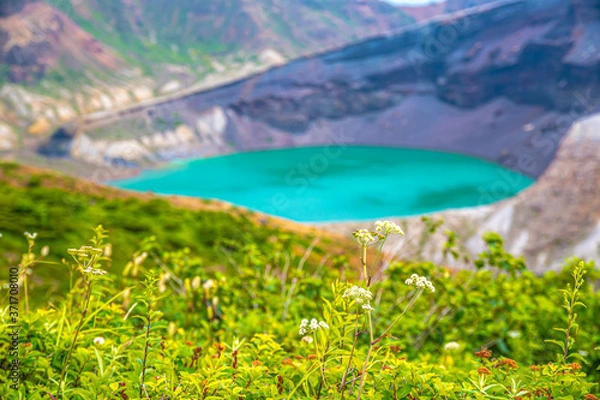 Obraz 曇り空の蔵王お釜