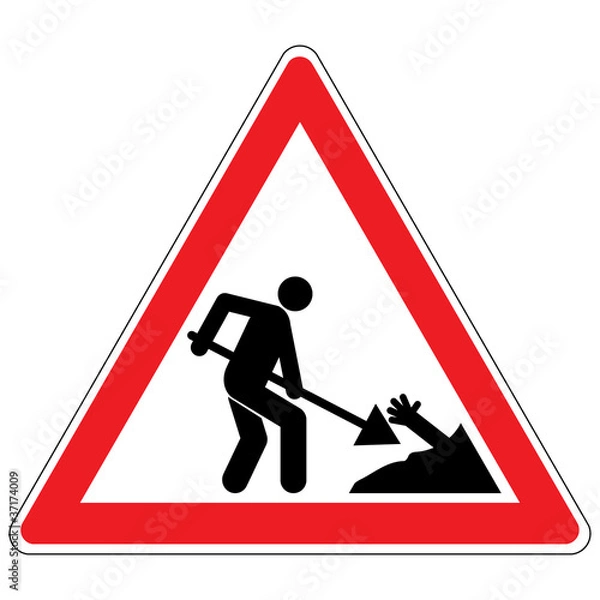 Fototapeta Baustelle Schild