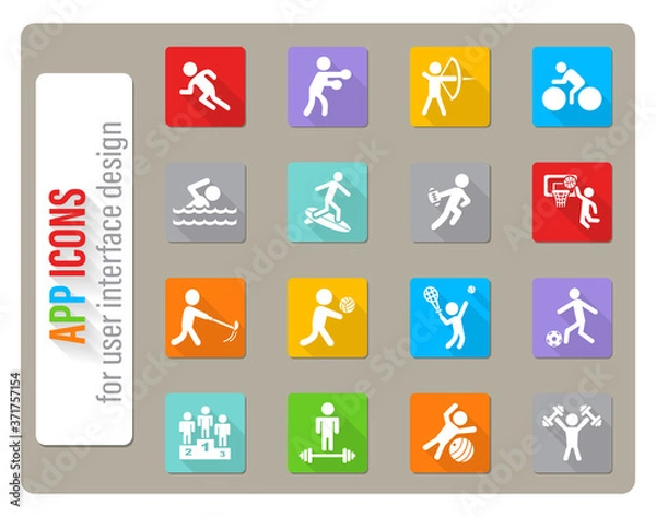 Obraz sport icon set