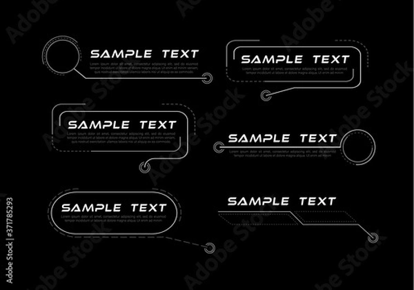 Fototapeta Digital callouts titles