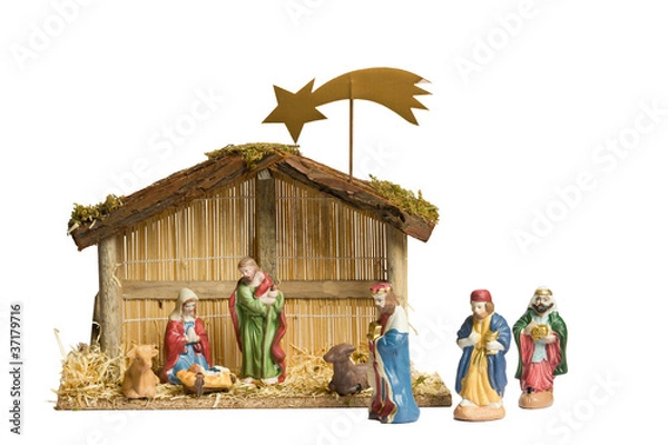 Obraz Weihnachtskrippe freigestellt