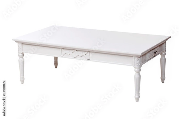 Obraz Elegant coffee table over white, with clipping path