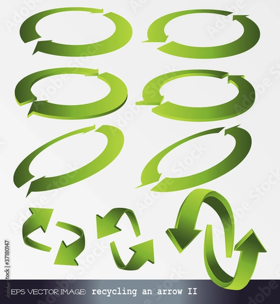 Obraz eps Vector image: recycling an arrow 2