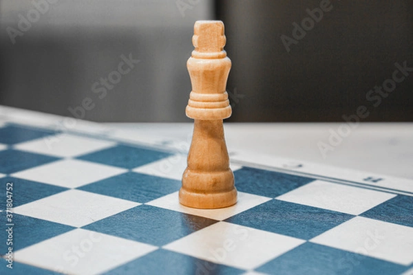Fototapeta chessman king on a chessboard