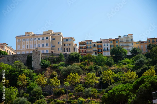 Obraz Des immeubles au sommet du rocher de Monaco