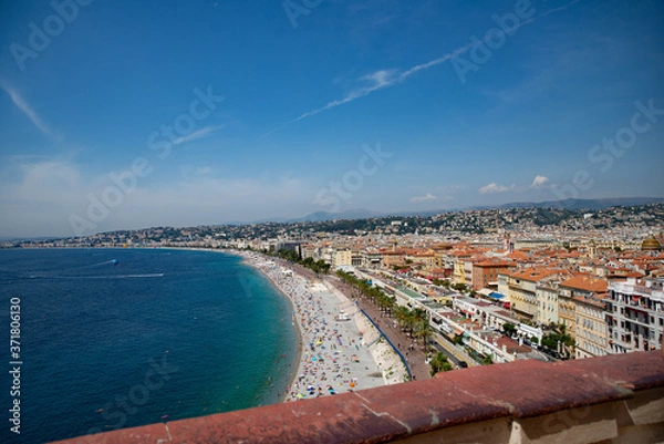 Obraz Vue de la plage de nice