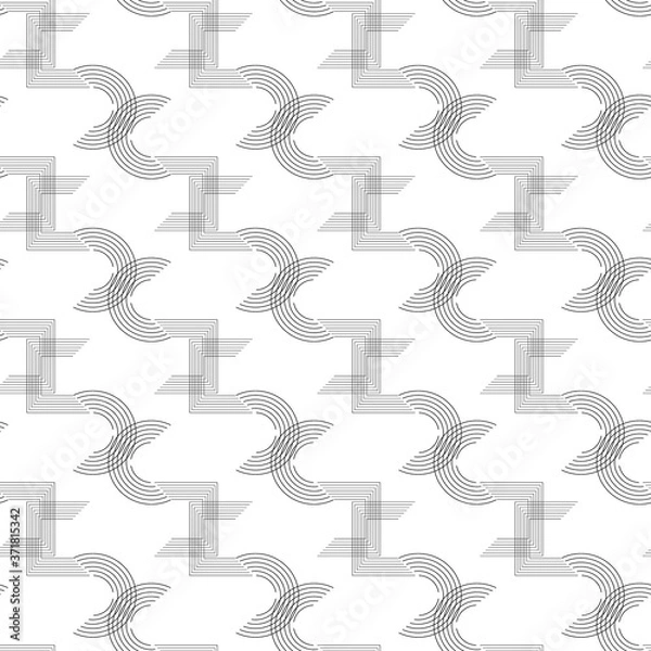 Obraz black and white graphic pattern and simple elements