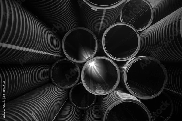 Obraz black drainage pipe