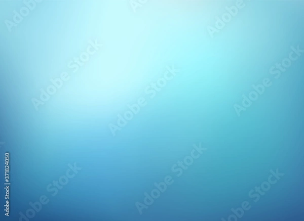 Obraz Abstract Gradient Light Blue background. Blurred aqua water backdrop. Vector illustration for your graphic design, banner, winter, summer, aqua poste or website
