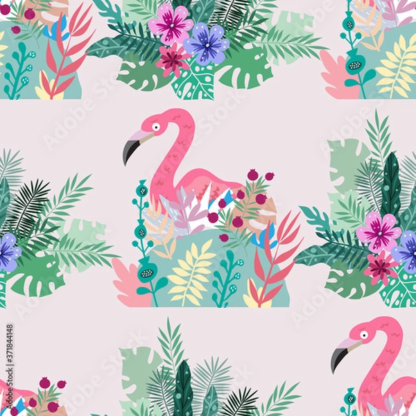 Fototapeta Flamingo pattern 1