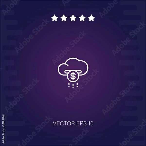 Fototapeta cloud vector icon modern illustration